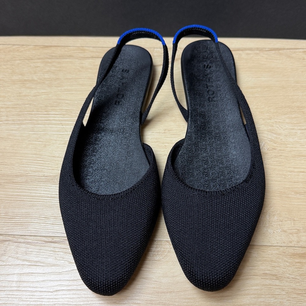Rothy's The Almond Sling Back Black Size 8 1/2 US - Picture 4 of 9